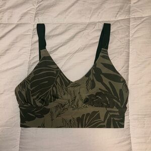 Aerie Olive Leaf Print Bralette